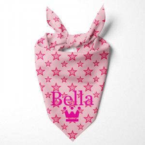 Bandana barbie pour chien personnalisé bandana rose pour chien