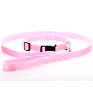 Rosa Nylon Hundehalsband &...