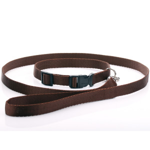 Braunes Nylon-Hundehalsband...