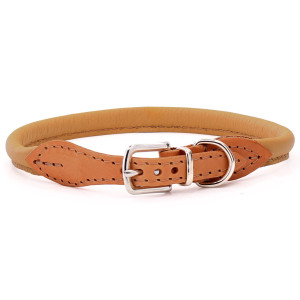 rolled leather dog collar