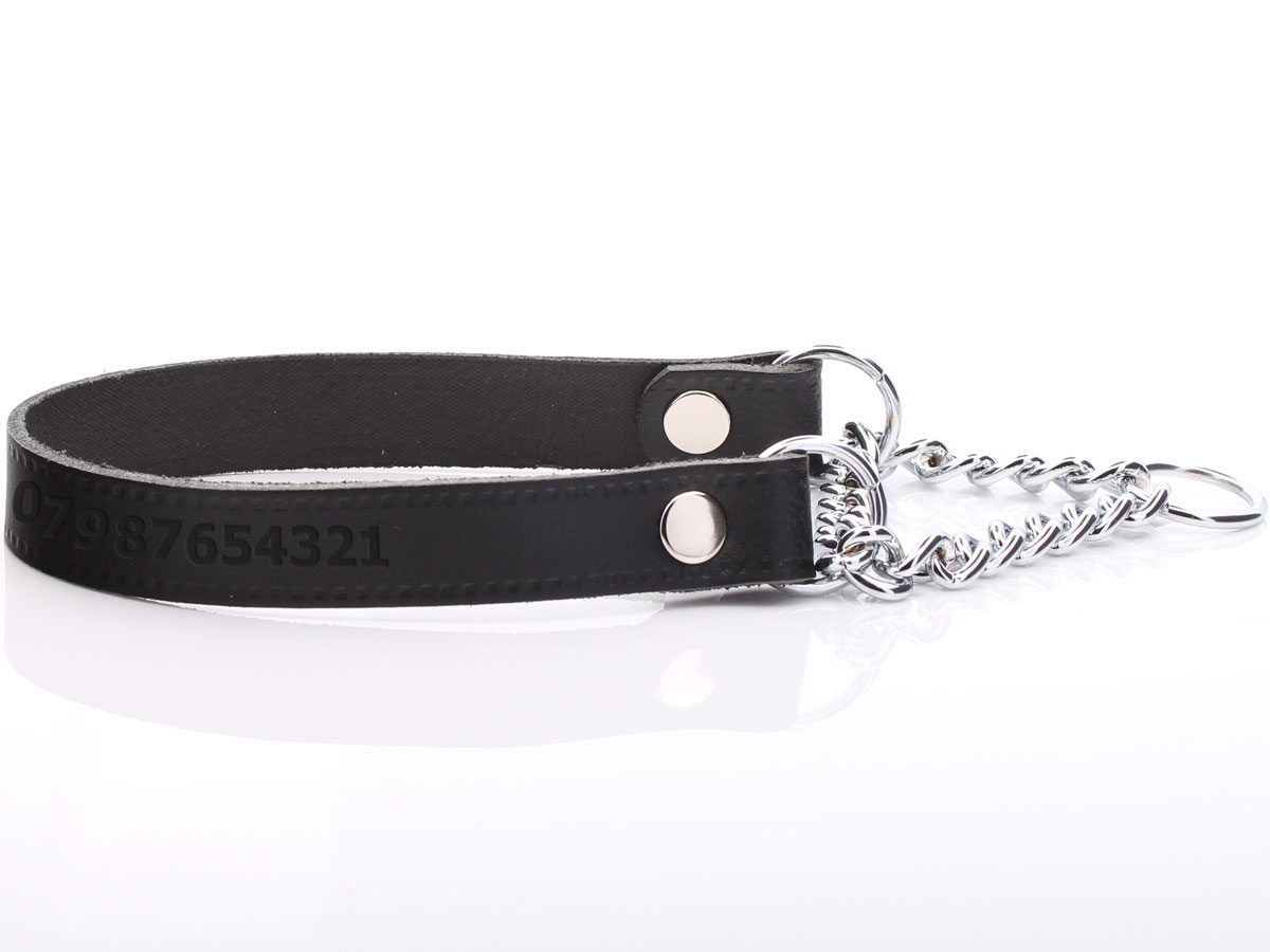 Black Leather Martingale Collars